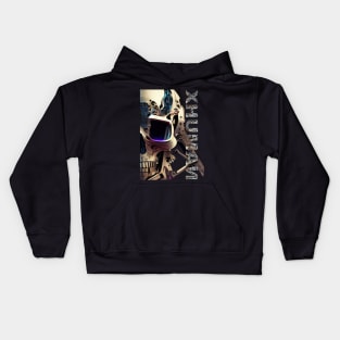 XHUMAN SKULL FUTURISTIC Kids Hoodie